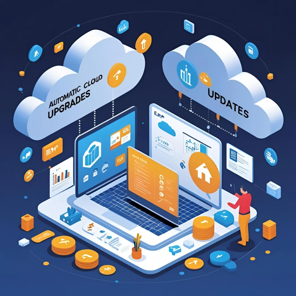 ERP en la nube vs ERP tradicional respecto a actualizaciones