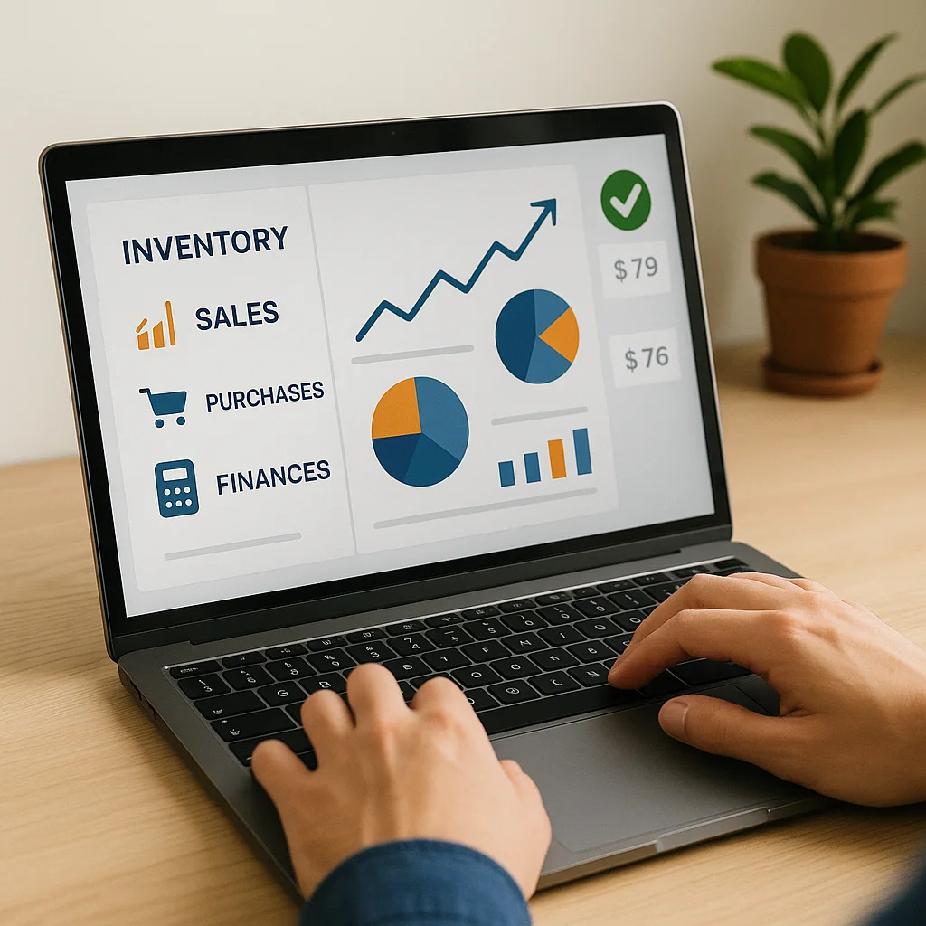 ERP en la nube para controlar inventarios, ventas, compras y finanzas en tiempo real