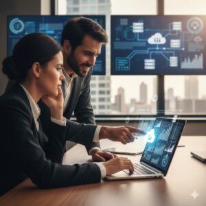 libro La Interacción junto a laptop sobre escritorio