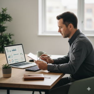 Acceso remoto a información empresarial mediante ERP en la nube.