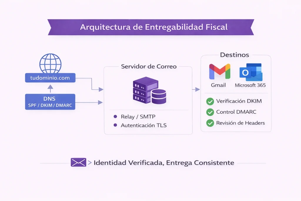 Correo Profesional para Gestión de Documentos Fiscales con SPF DKIM DMARC