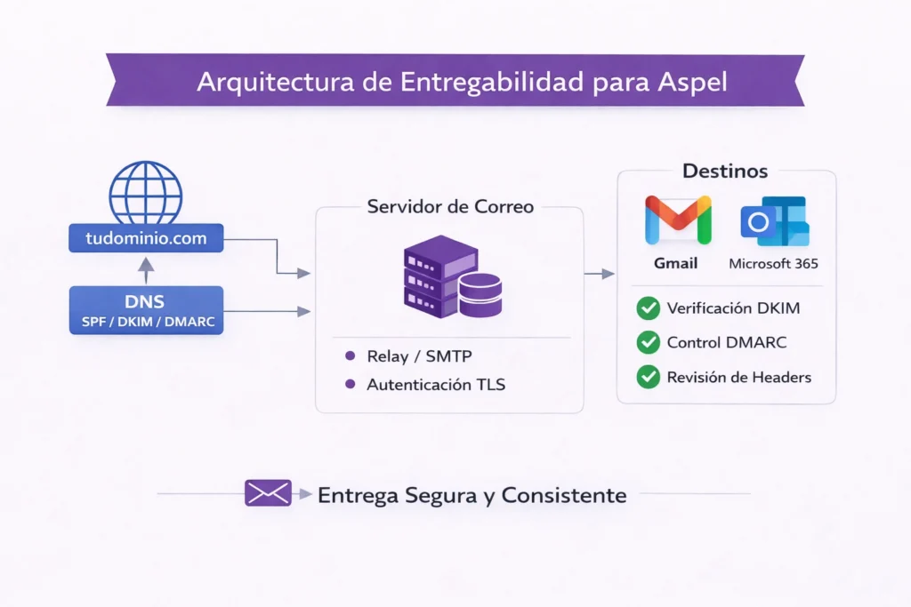 Correo Corporativo Listo para Sistemas Aspel con SPF DKIM DMARC