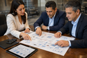 equipo empresarial evaluando implementación de ERP en la nube