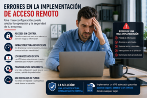 error configuracion acceso remoto VPS seguridad empresa problema sistema