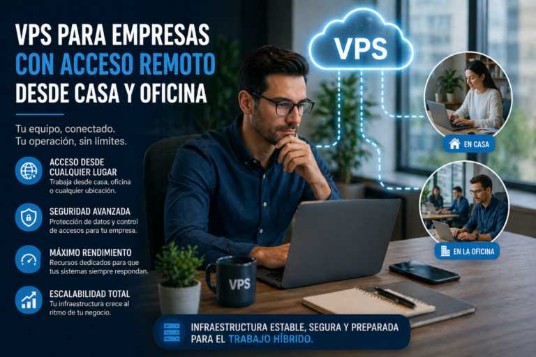empresa evaluando acceso remoto VPS trabajo casa oficina decision infraestructura