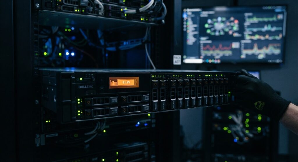 Servidor de ERP con poco espacio de almacenamiento