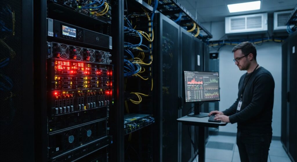 Servidor empresarial con carga elevada para un ERP