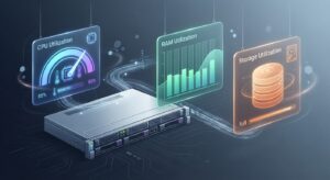 CPU RAM y almacenamiento de un servidor para ERP