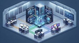 Servidor central con aplicaciones CONTPAQi y base de datos