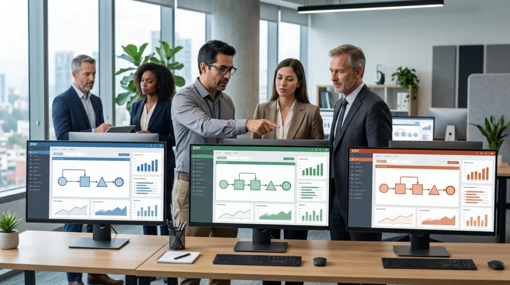 Demostración comparable de varios sistemas ERP